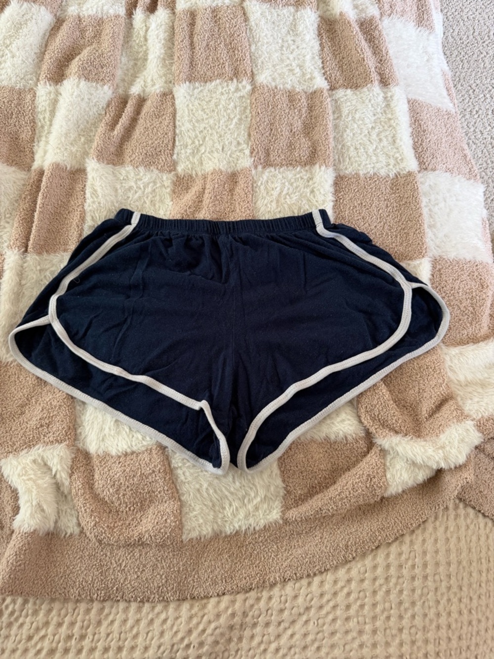 Brandy Melville Navy lounge Shorts with White Trim